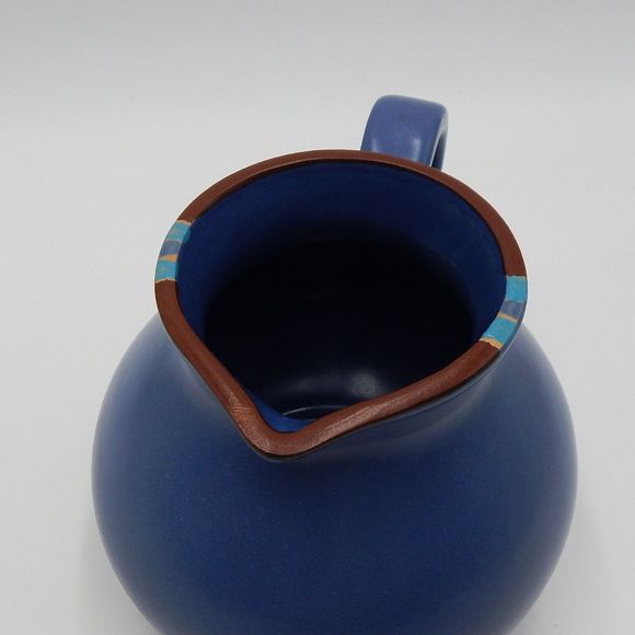 Dansk Mesa Blue Water Drink Pitcher Jug 48 Oz Portugal - Picture 6 of 11